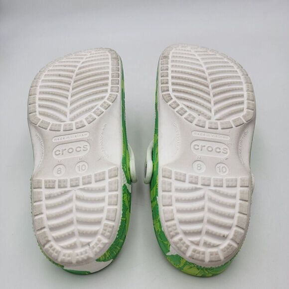 Crocs x Palm Trees Greeny Classic Clog Disney Pins Womens‎ Sz 8 Mens 10 Slip On main image 6